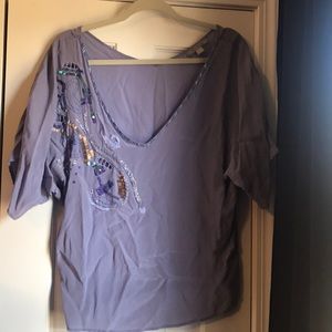 Purple detailed blouse